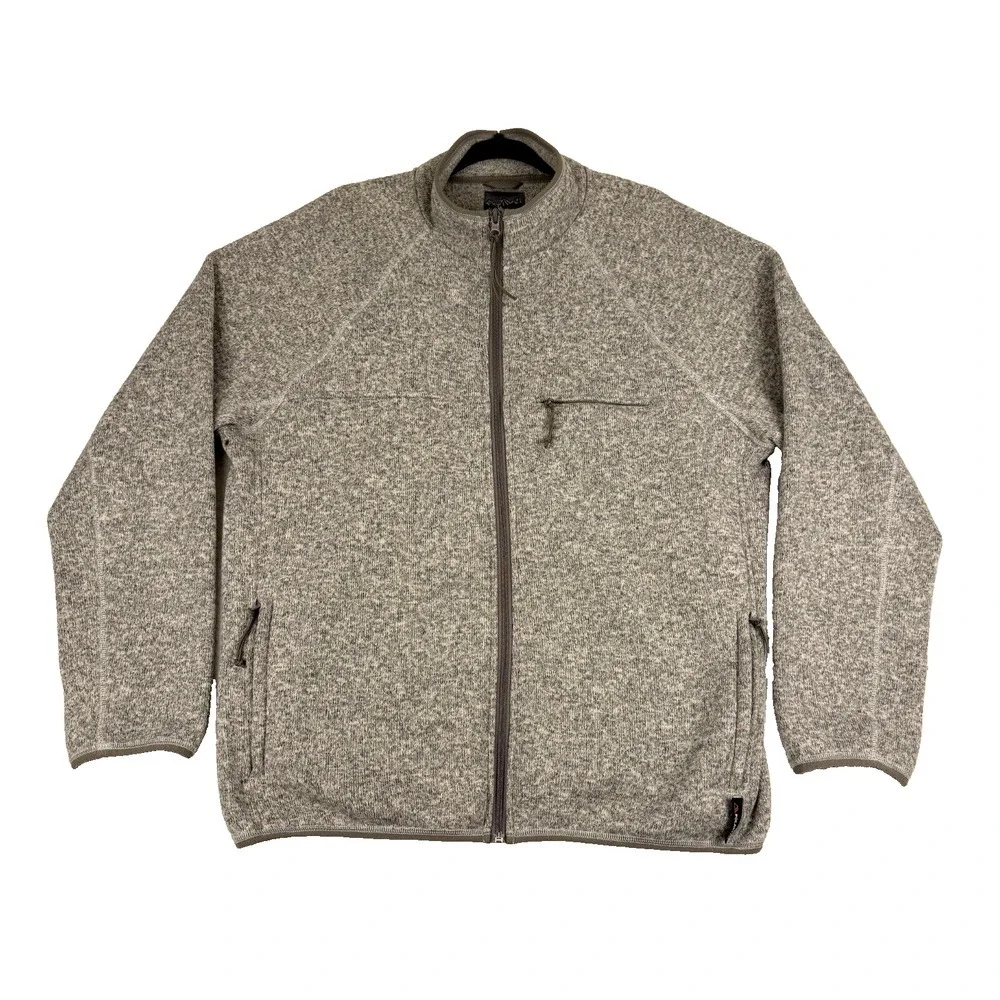 J.Crew‎ Nordic Retro Polartec Jacket Men's XL Heather Gray Full Zip *Read